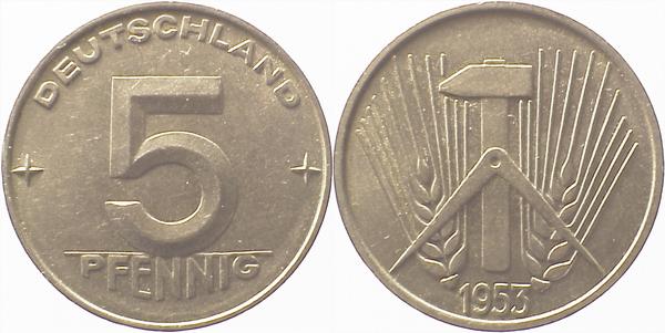 150653A~1.5 5 Pfennig  DDR 1953A vz/stgl. J1506  