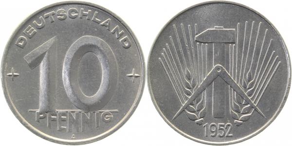 150752A~1.1 10 Pfennig  DDR 1952A bfr/stgl J1507  