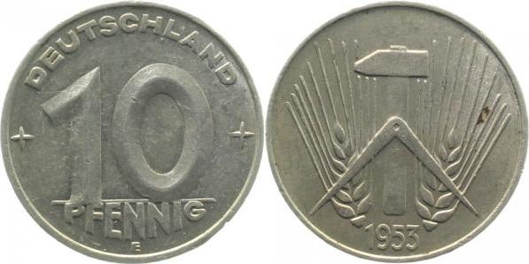 150752E~2.0 10 Pfennig  DDR 1952E vz J1507  
