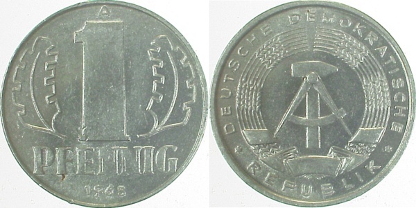 150865A~1.2 1 Pfennig  DDR 1965A bfr. J1508  