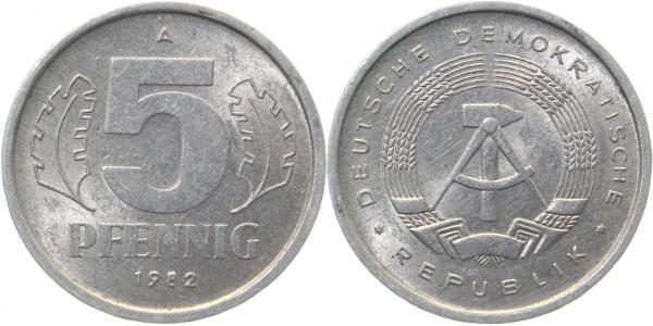 150982A~1.8 5 Pfennig  DDR 1982A vz+ J1509  