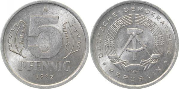 150982A~1.5 5 Pfennig  DDR 1982A f.bfr J1509  