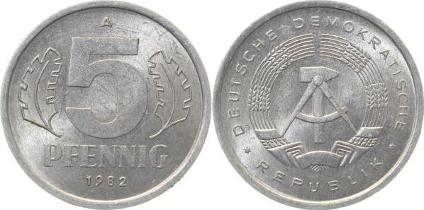 150982A~1.5 5 Pfennig  DDR 1982A f.bfr J1509  