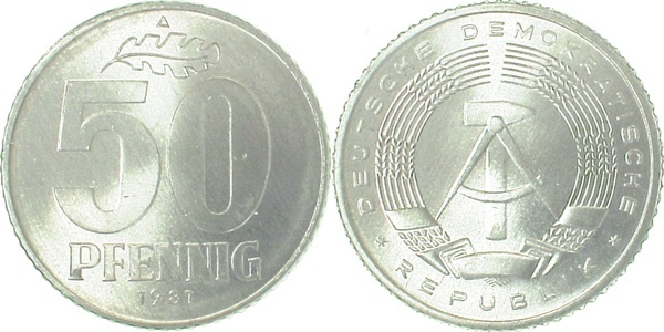 151281A~1.0 50 Pfennig  DDR 1981A stgl !! J1512  