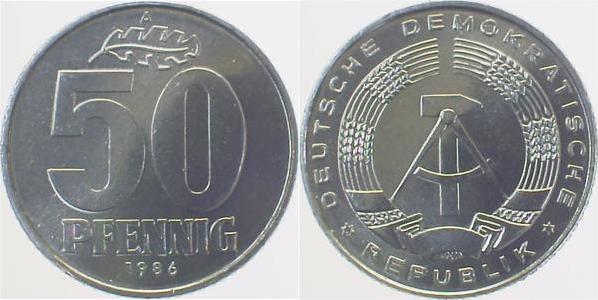 151286A~1.0a 50 Pfennig  DDR 1986A spgl. J1512  