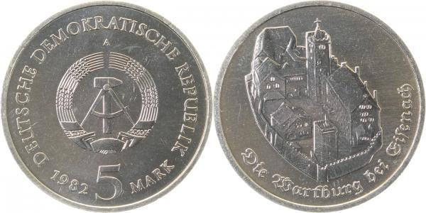 158682A~1.0 5 Mark  Wartburg Eisenach 82 stgl J1586  