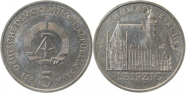 159884A~1.0-F 5 Mark  Thomaskirche Vollmond Schrötl. fehler !!! J1598  