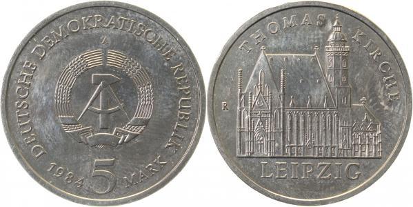 159884A~1.0-F 5 Mark  Thomaskirche Vollmond Schrötl. fehler !!! J1598  