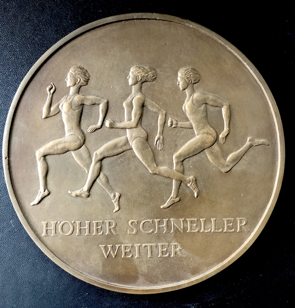 162388A-Bronz 10 Mark  Sportbund 1988A Hoyer Bronzemodel, abweichender Text J1623  