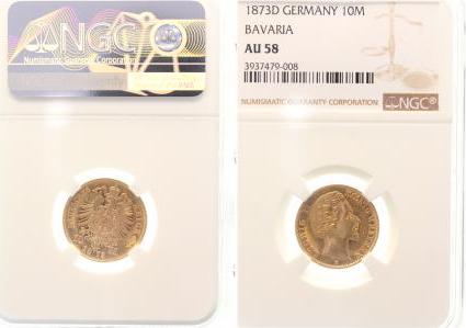 19373D~1.8a-GG   Ludwig II 1873D vz+ Wappenseite EA !!! J 193  