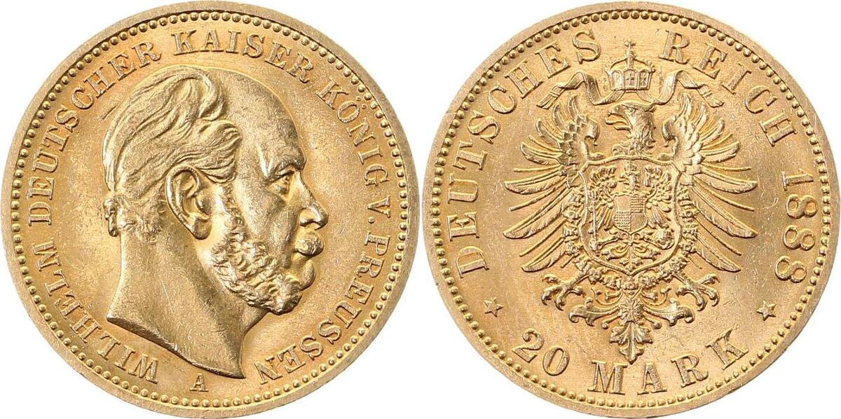 24688A~  Wilhelm I 1888A f.prfr/f.stgl !!! J 246  