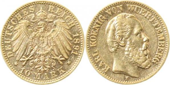 29491f~1.8-GG   Karl von Württemberg 1891F vz+ 292  