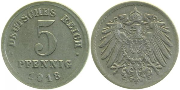 29718J~1.1 5 Pfennig  1918F prfr/stgl!!! J 297  