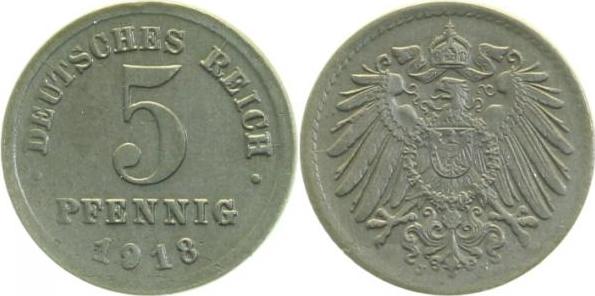 29718J~1.1 5 Pfennig  1918F prfr/stgl!!! J 297  