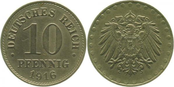 29822-~1.5-GG 10 Pfennig  1922  o.Mzz. f.prfr !!! Selten J 298  