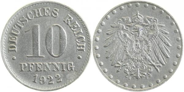 29822E~2.2 10 Pfennig  1922E f.vz J 298  