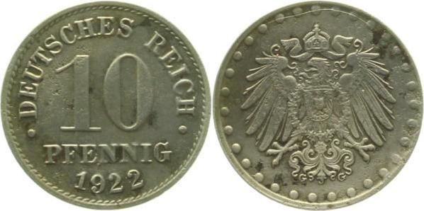 29822G~2.8 10 Pfennig  1922G ss+ J 298  