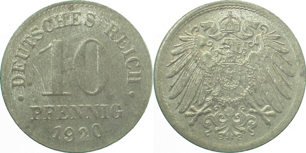 29920-~1.5 10 Pfennig  1920 f.prfr. J 299  