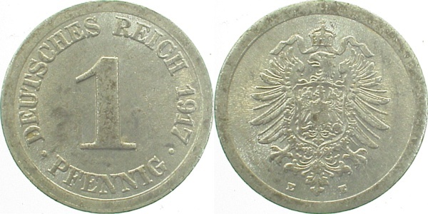 30017E~1.0 1 Pfennig  1917E stgl !! J 300  