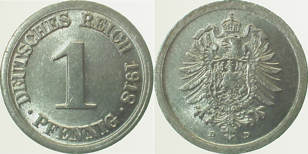 30018D~1.5 1 Pfennig  1918D vz/st J 300  