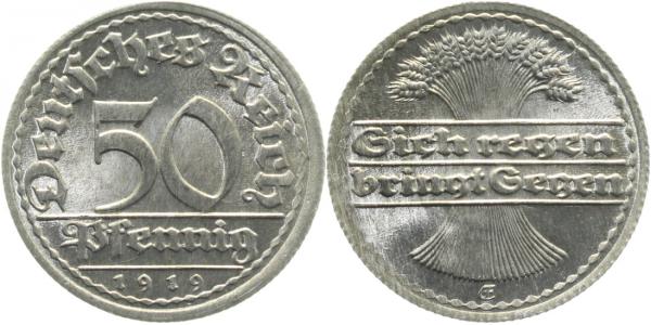 30119E~1.1 50 Pfennig  1919E prfr/stgl J 301  