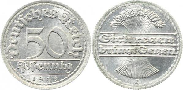 30119E~1.5 50 Pfennig  1919E vz/stgl. J 301  
