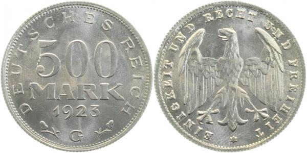 30523G~1.2-P 500 M. 1923G prfr!! lustiger Stempelfehler in der 5 J 305  