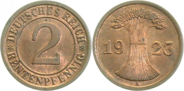 30723A~0.9 2 Pfennig  1923A prfr fein !! J 307  