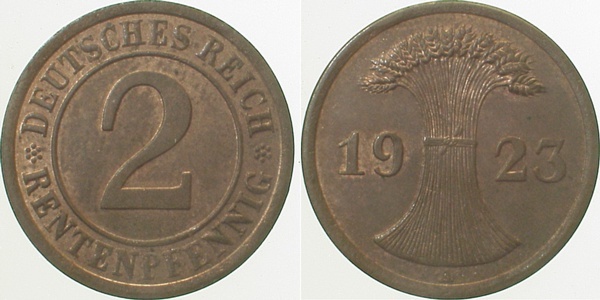 30723A~1.2 2 Pfennig  1923A prfr J 307  