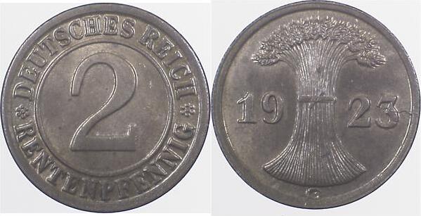 30723G~1.2 2 Pfennig  1923G prfr!! J 307  