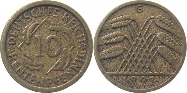 30923G~3.0 10 Pfennig  1923G ss J 309  