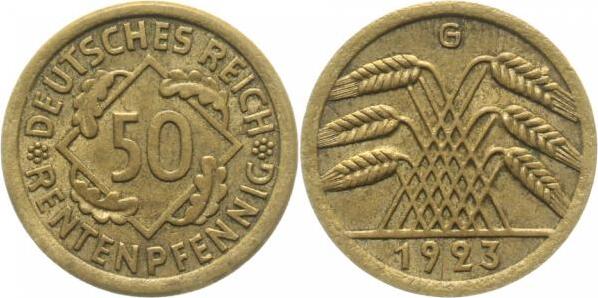 31023G~2.5 50 Pfennig  1923G ss/vz J 310  