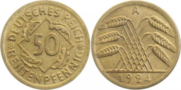 31024A~1.5 50 Pfennig  1924A f.prfr J 310  