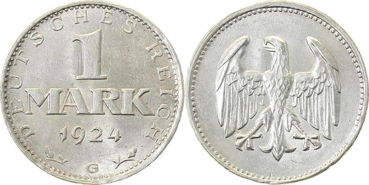31124G~1.3b 1 Mark  1924G f.prfr/f.stgl zaponiert J 311  