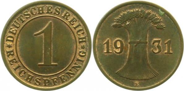 31331E~1.5 1 Pfennig  1931E f.prfr J 313  