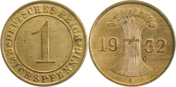 31332A~1.2 1 Pfennig  1932A prfr J 313  