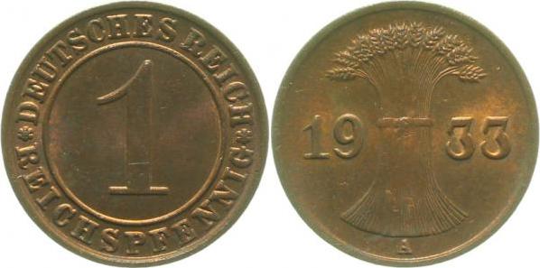 31333A~1.1 1 Pfennig  1933A pr/stgl J 313  