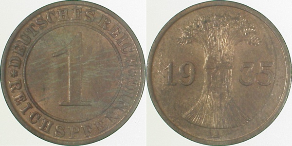 31335A~1.2 1 Pfennig  1935A prfr J 313  