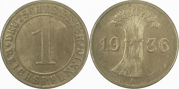 31336A~1.2 1 Pfennig  1936A prfr J 313  