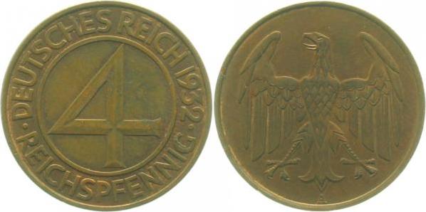 31532A~1.5 4 Pfennig  1932A vz/st J 315  