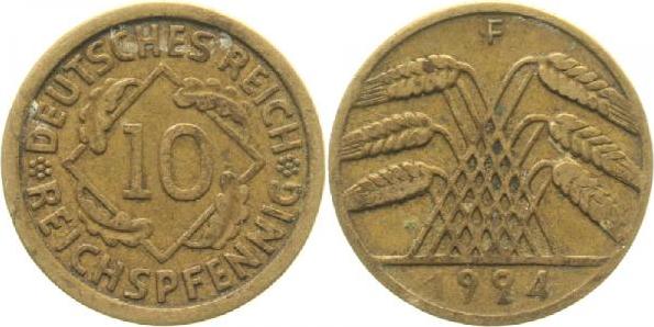 31724F~3.0 10 Pfennig  1924F ss J 317  