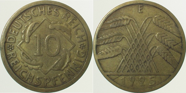 31725E~3.0 10 Pfennig  1925E ss J 317  