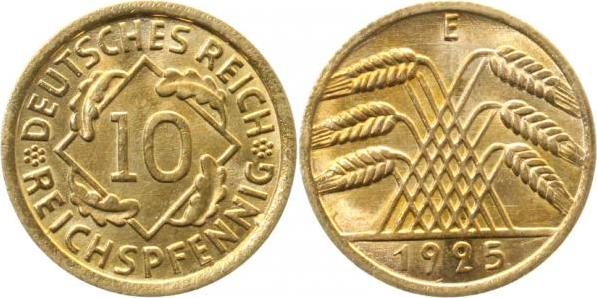 31725E~1.1 10 Pfennig  1925E prfr/stgl !! J 317  
