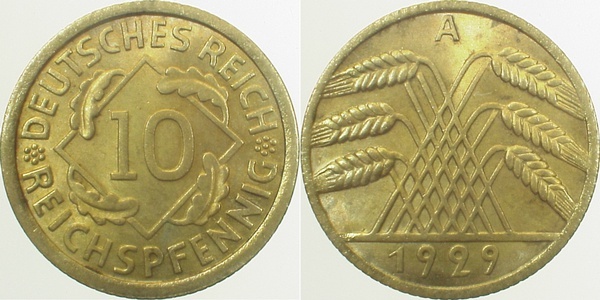 31729A~1.0 10 Pfennig  1929A stgl J 317  