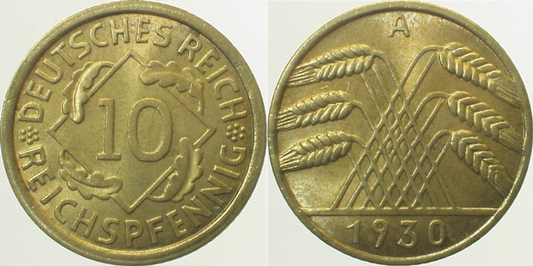 31730A~1.0 10 Pfennig  1930A stgl J 317  