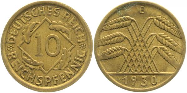 31730E~3.0 10 Pfennig  1930E ss J 317  