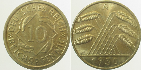 31730A~1.2 10 Pfennig  1930A prfr J 317  