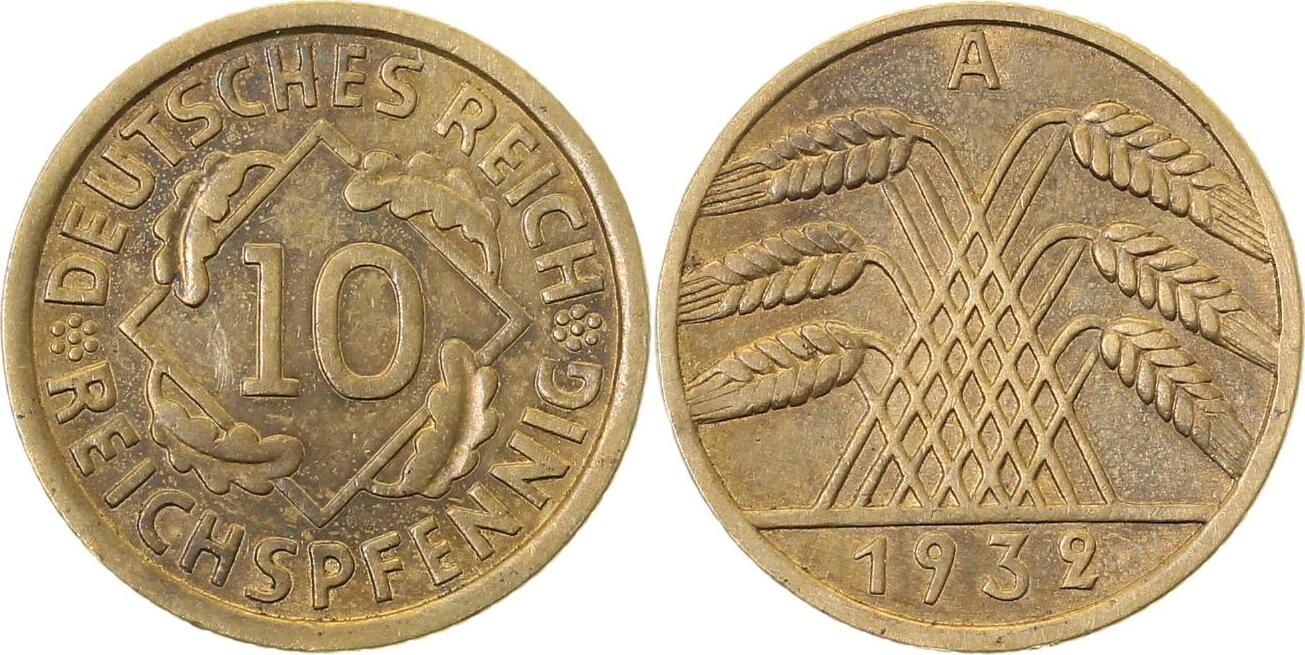31732A~2.0 10 Pfennig  1932A vz J 317  