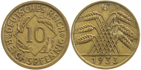31733A~3.0 10 Pfennig  1933A ss J 317  