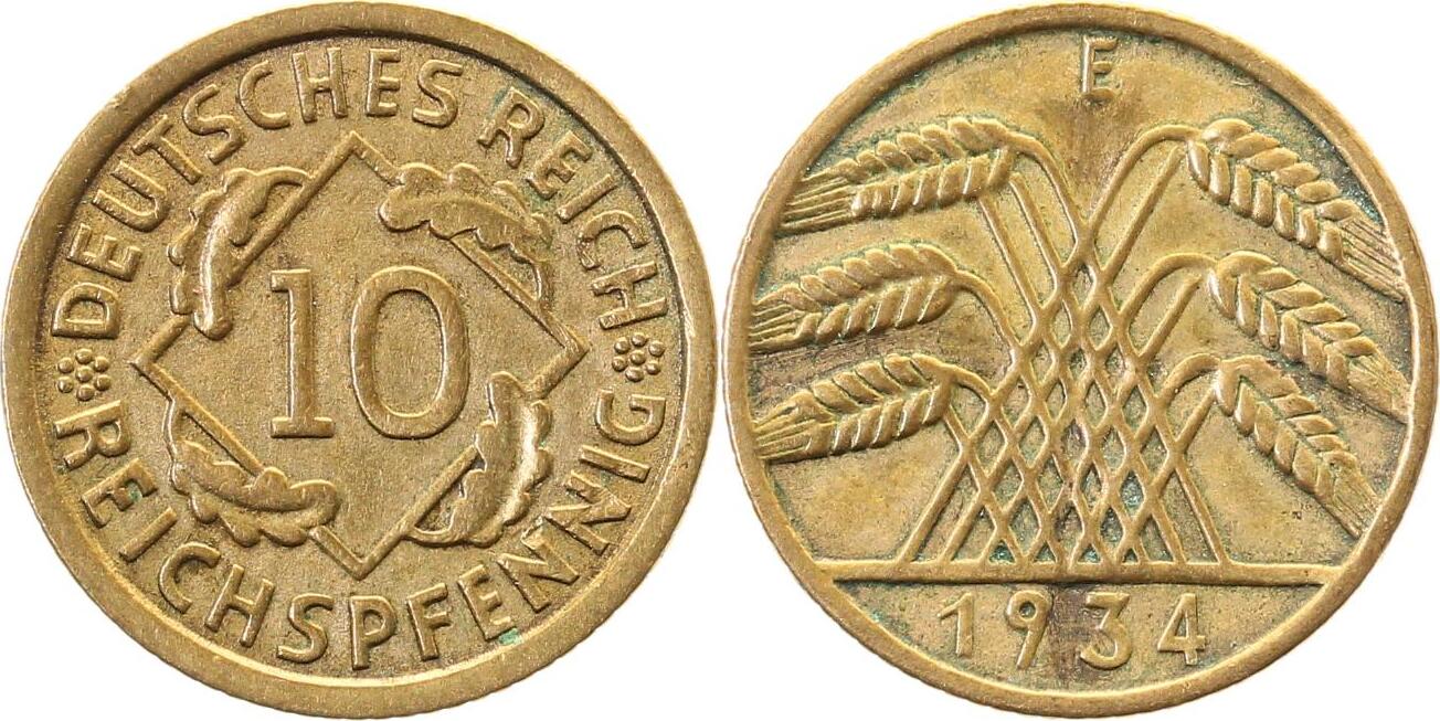 31734E~3.0 10 Pfennig  1934E ss J 317  